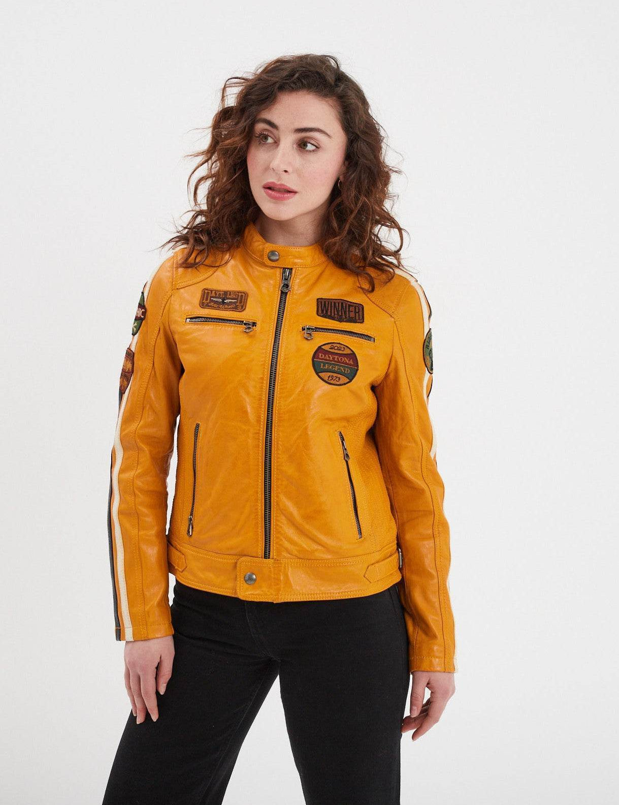 Wartbugy - Blouson moto vintage femme