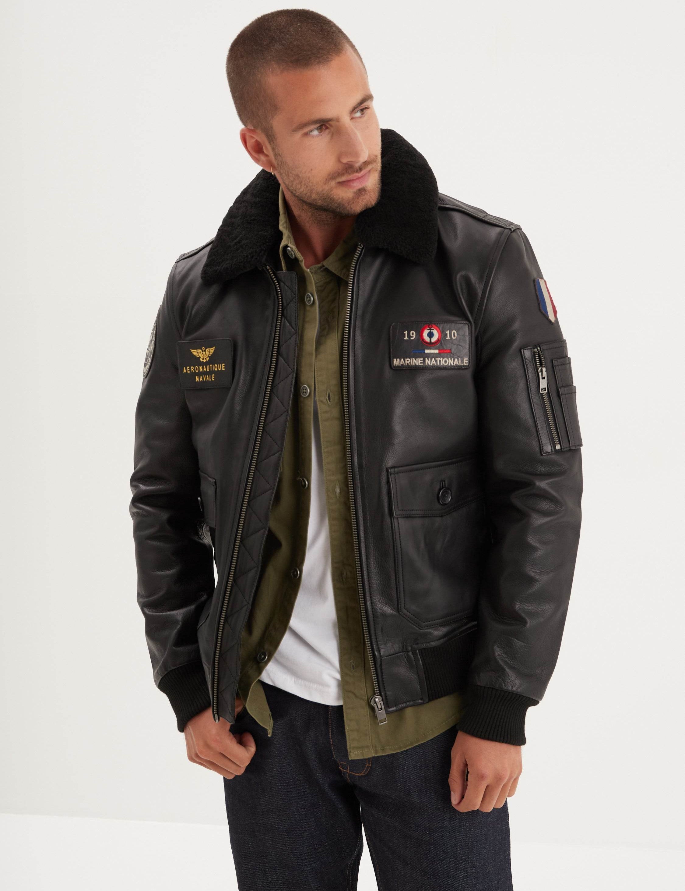 Blouson en cuir - Aéronautique navale