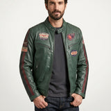 Clinch - Blouson cuir racing