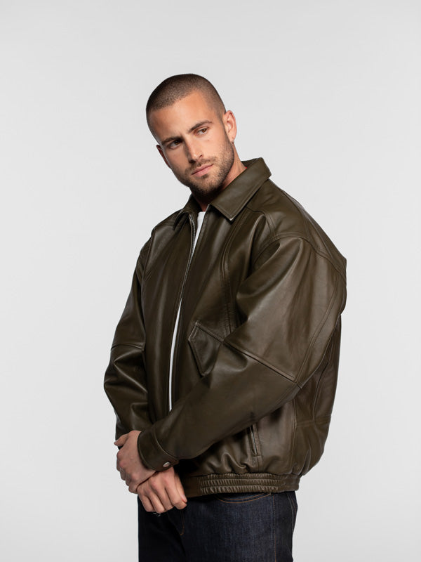 ジャケット・アウター archive single leather blouson Bordeaux Arbor Crackled Faux Leather Jacket - Burgundy – The Frankie Shop