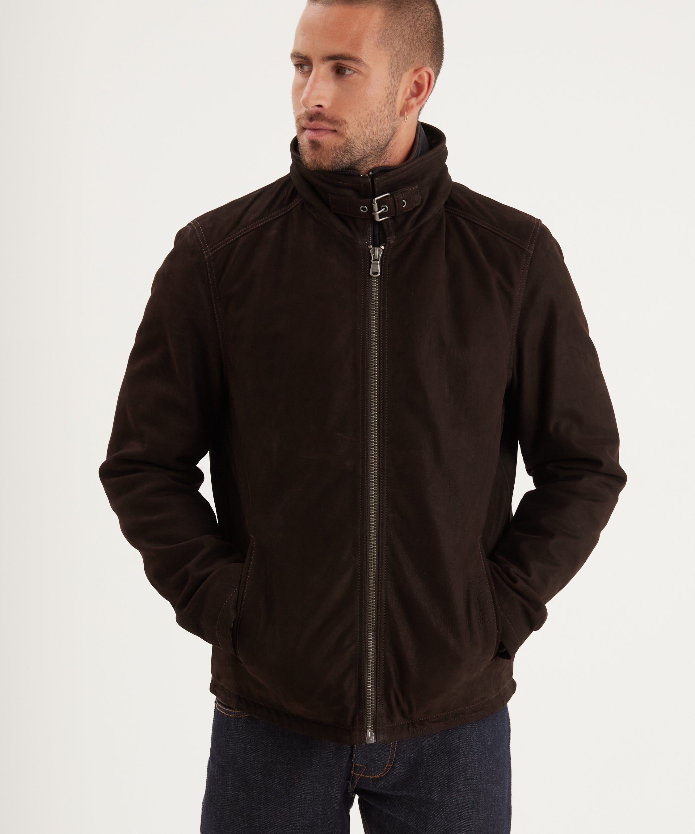 Ford - Blouson cuir homme marron