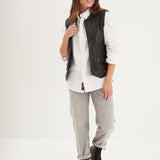 Frre chapter - Gilet biker cuir femme