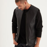 Free chapter - Gilet biker cuir homme