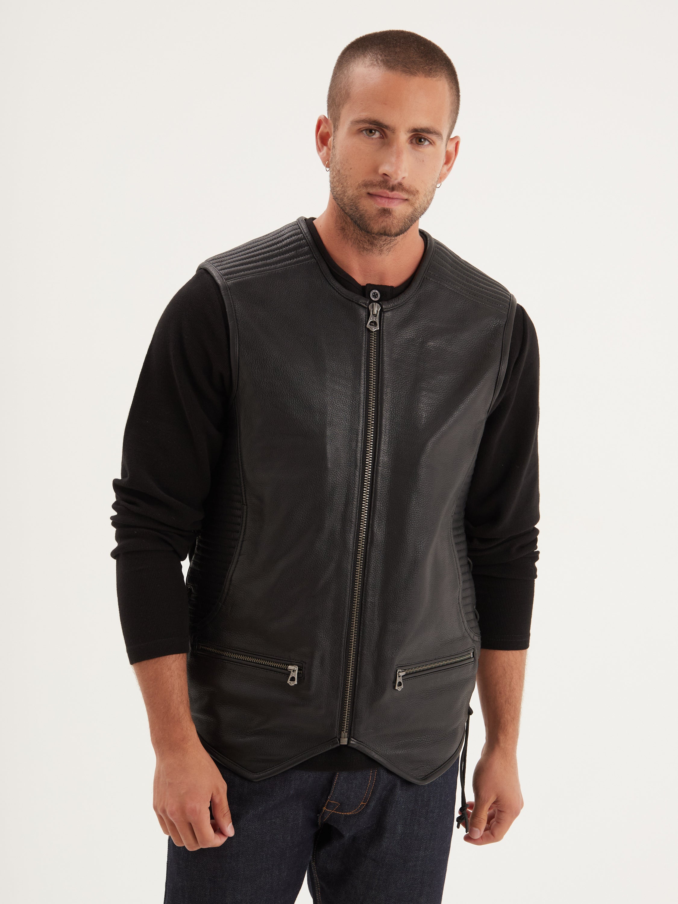 Shops gilet cuir homme