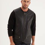 Free chapter - Gilet biker cuir homme