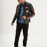 Gasly - Blouson cuir motard