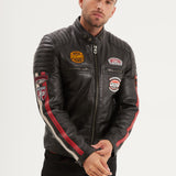 Gasly - Blouson cuir motard