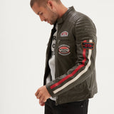 Gasly - Blouson cuir motard