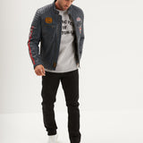 Gasly - Blouson cuir motard