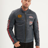 Gasly - Blouson cuir motard