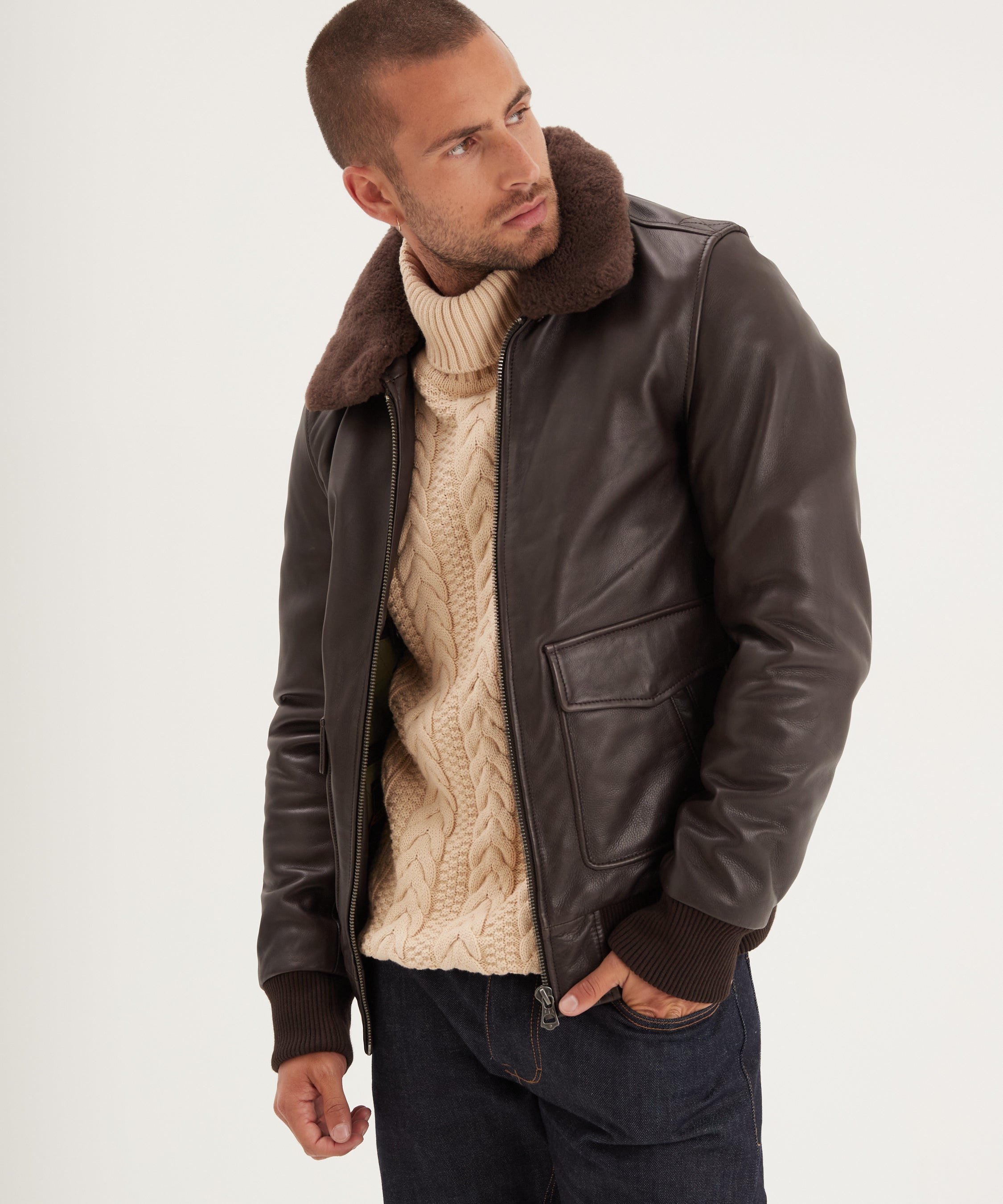 Mirage - Blouson aviateur cuir homme