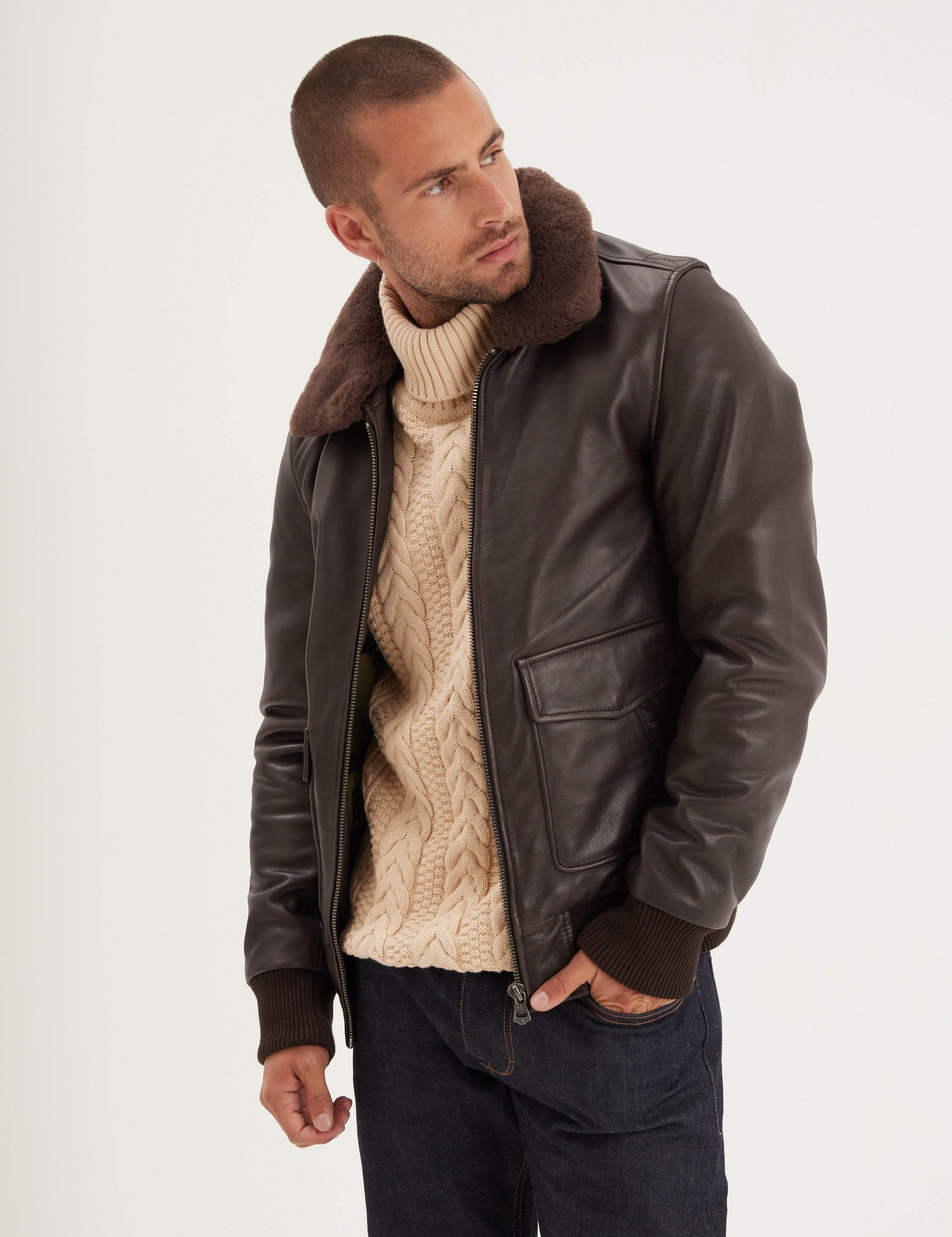 Mirage - Blouson aviateur cuir homme
