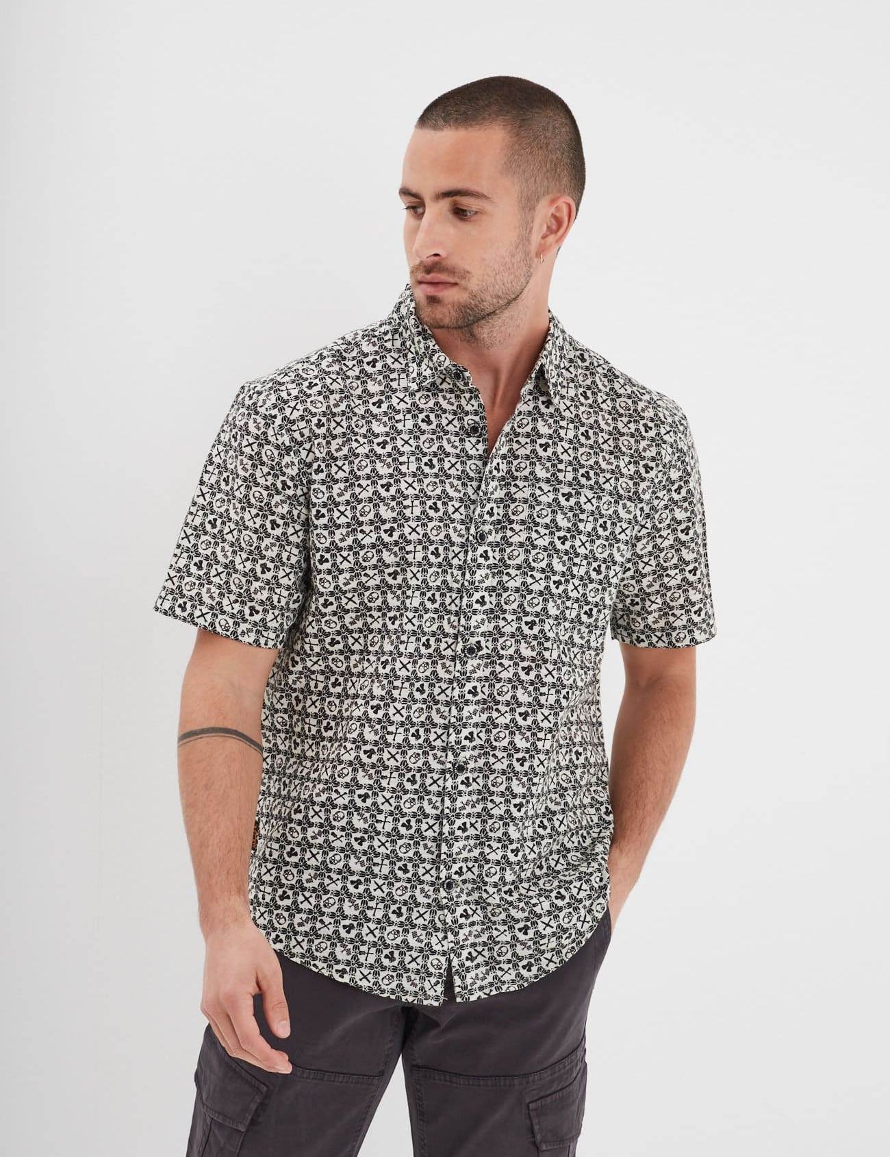 Moss - Chemise à motifs moto