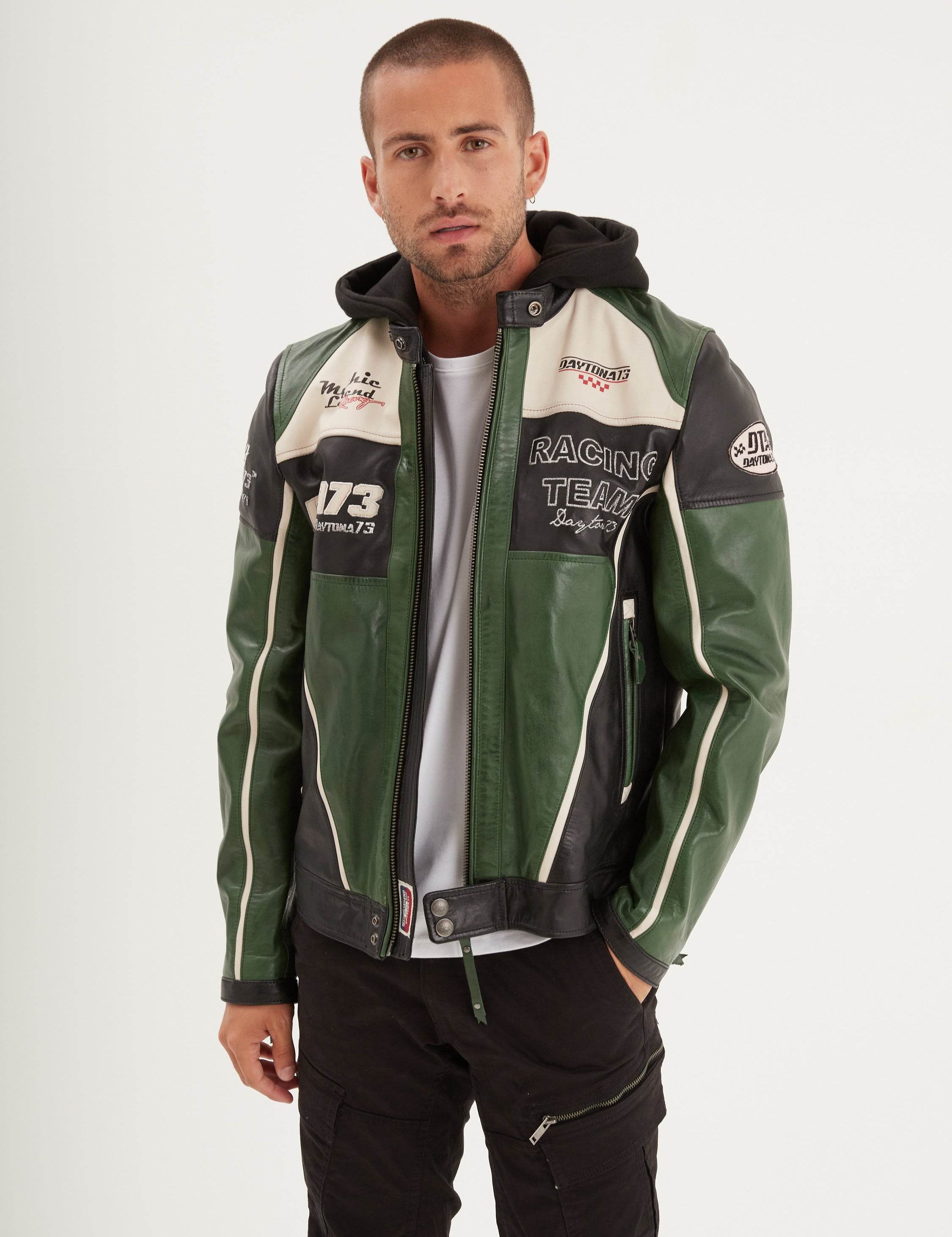 Perez - Blouson cuir motard