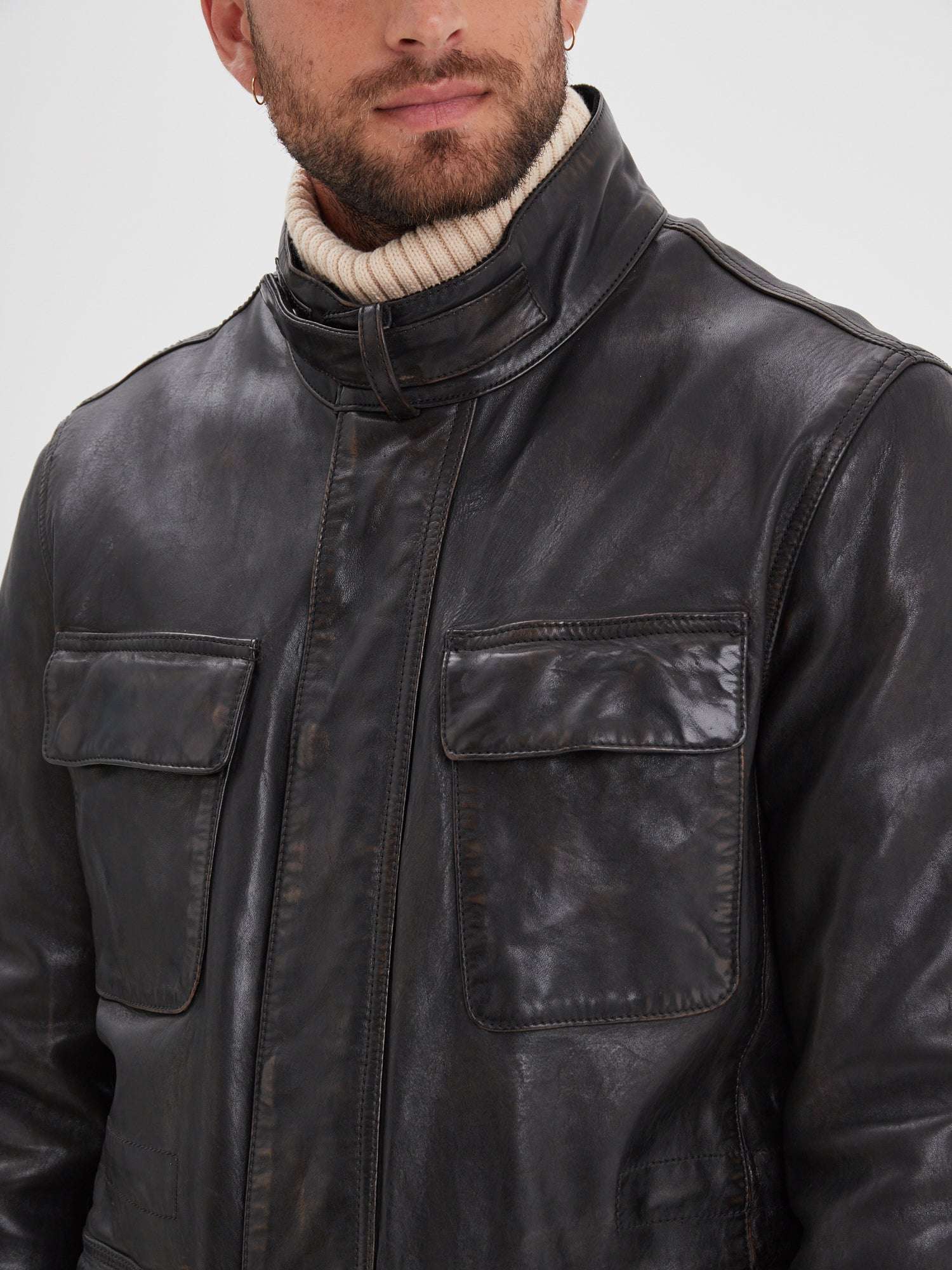 Salemi - Blouson cuir vintage