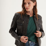 Walkora - Blouson moto vintage femme