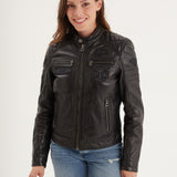 Walkora - Blouson moto vintage femme