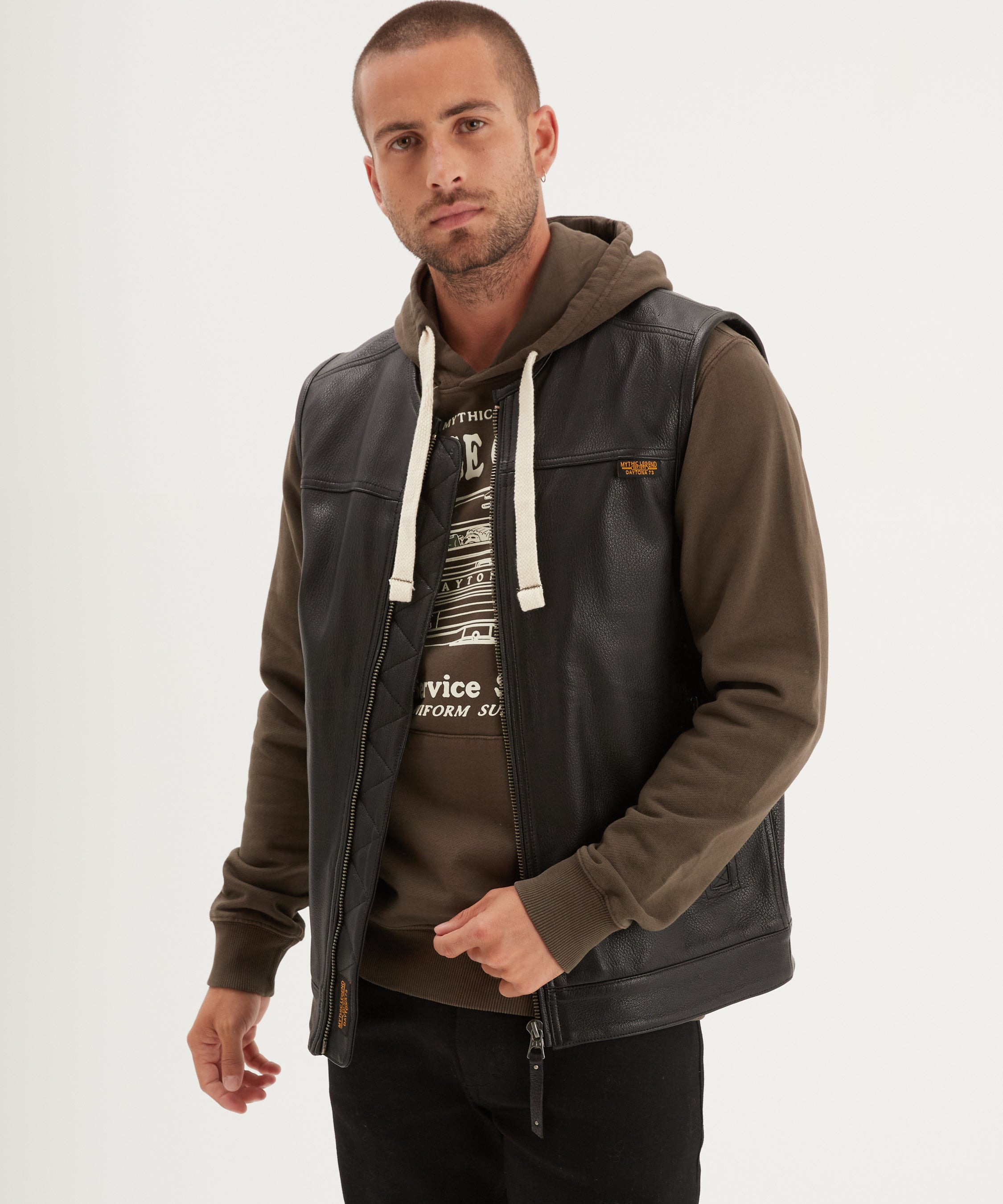 West road - Gilet cuir homme